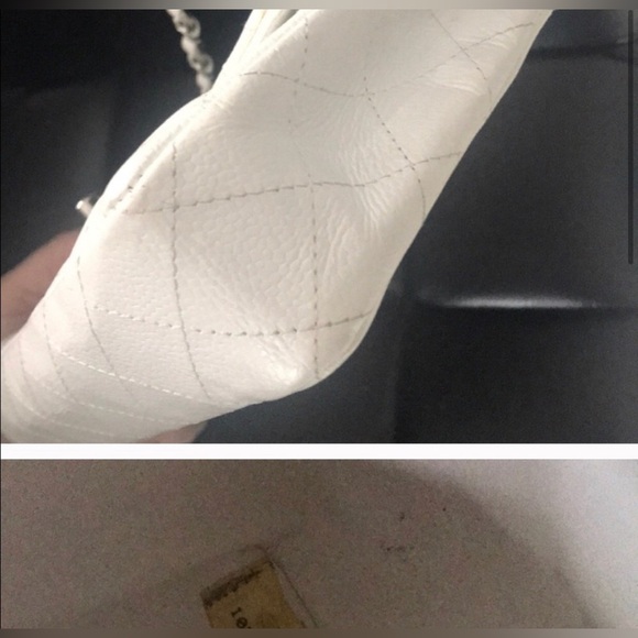 Chanel White ❄️ Caviar Leather East West Shoulder Bag - Picture 3 of 16